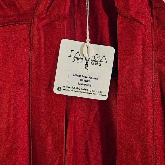 Tamga garnet red maxi kimono robe - Picture 3 of 3